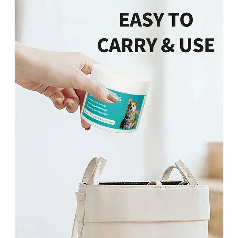 Pet Eye Wipes – Tear Stain Removal & Cleaning Wet Tissues for Cats