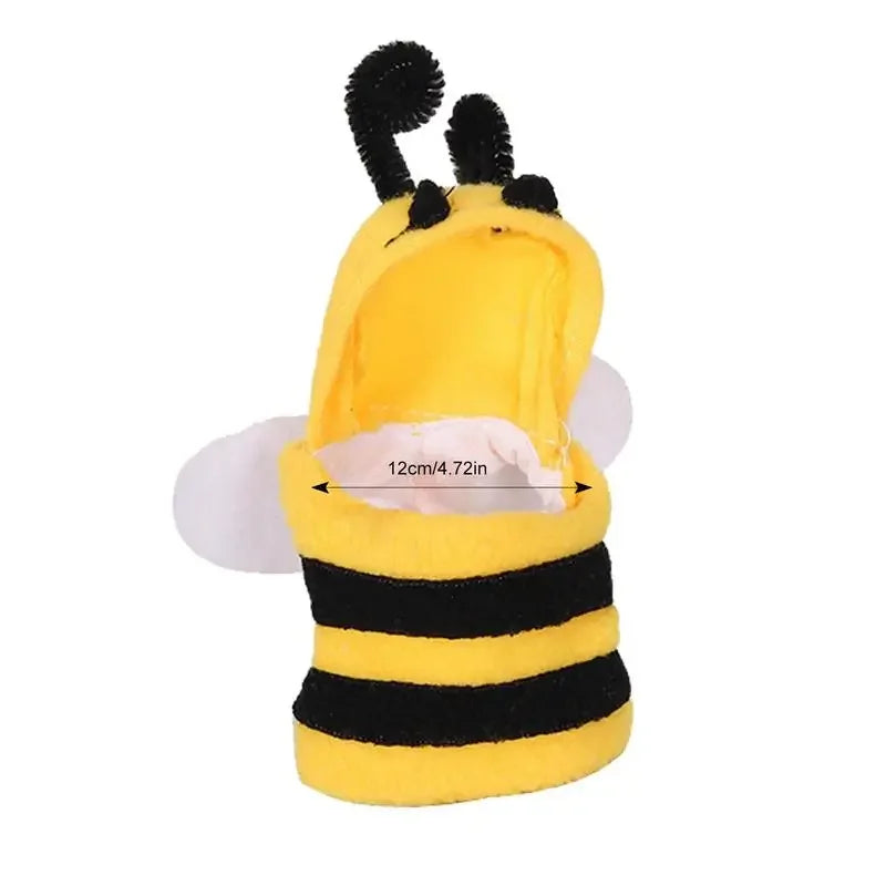 Bee-Shaped Bird Costume – Soft Hoodie Outfit for Parrots & Budgies