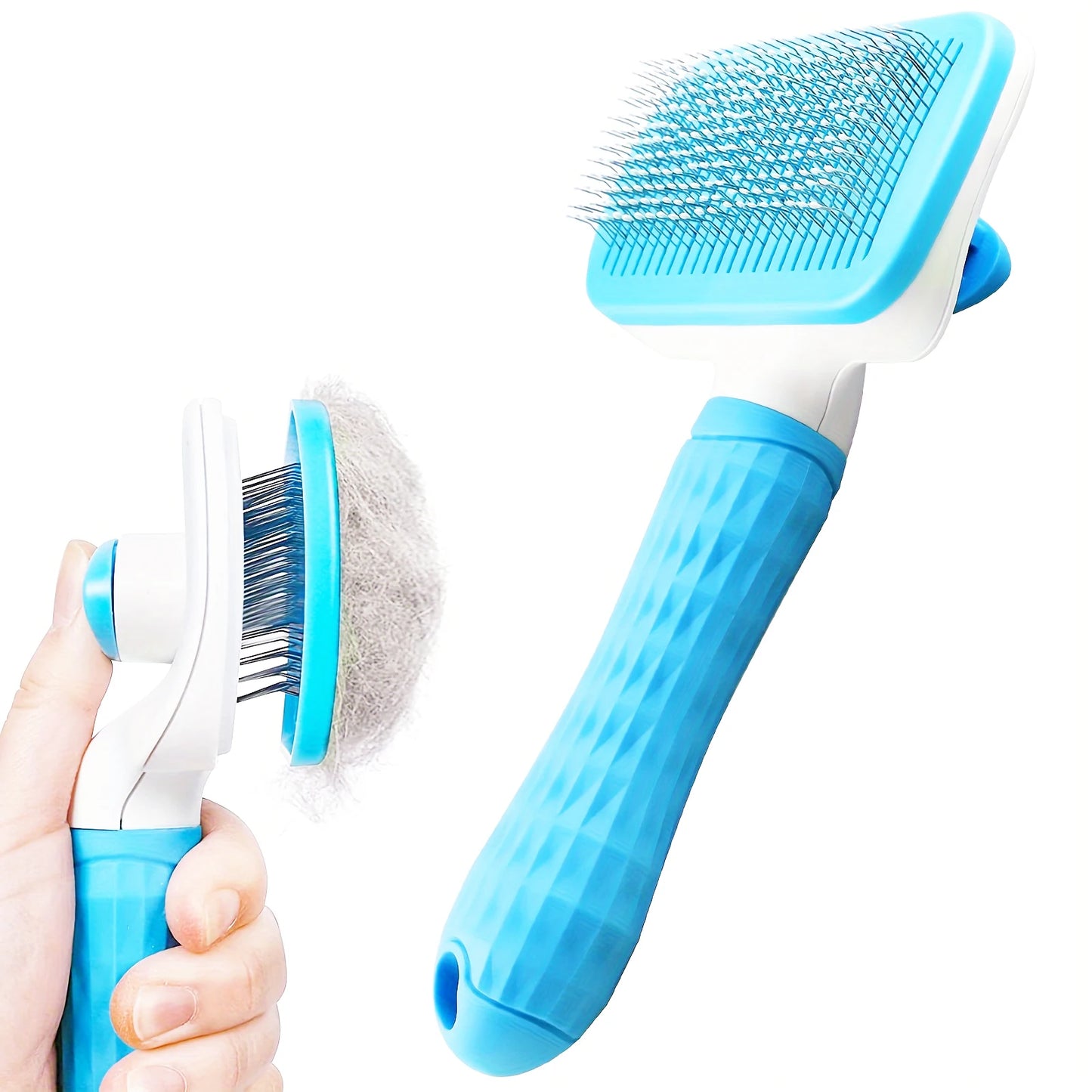 Self-Cleaning Pet Hair Remover Comb – Slicker Brush for Cats & Dogs Grooming