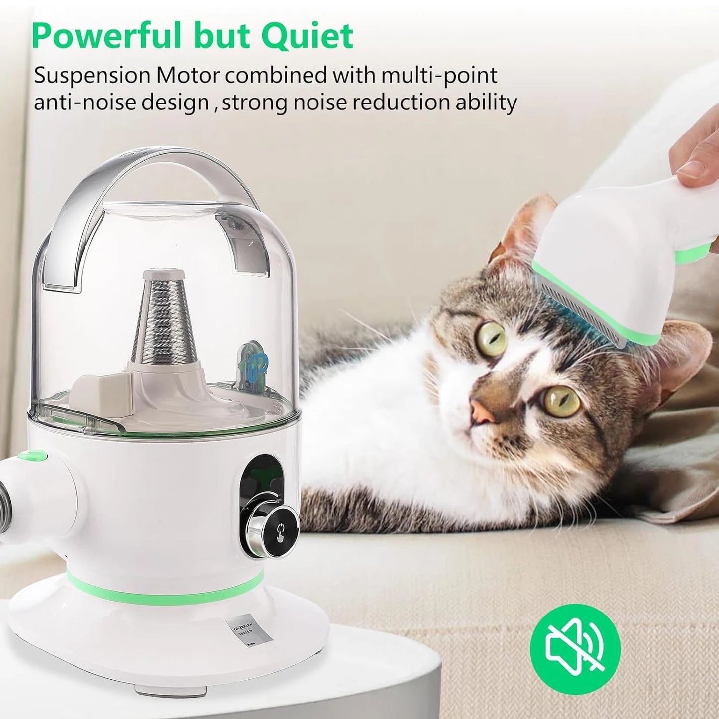 2L Pet Grooming Vacuum Kit – Ultra-Quiet, 99% Hair Removal, Professional 5-in-1 Tools for Dogs & Cats