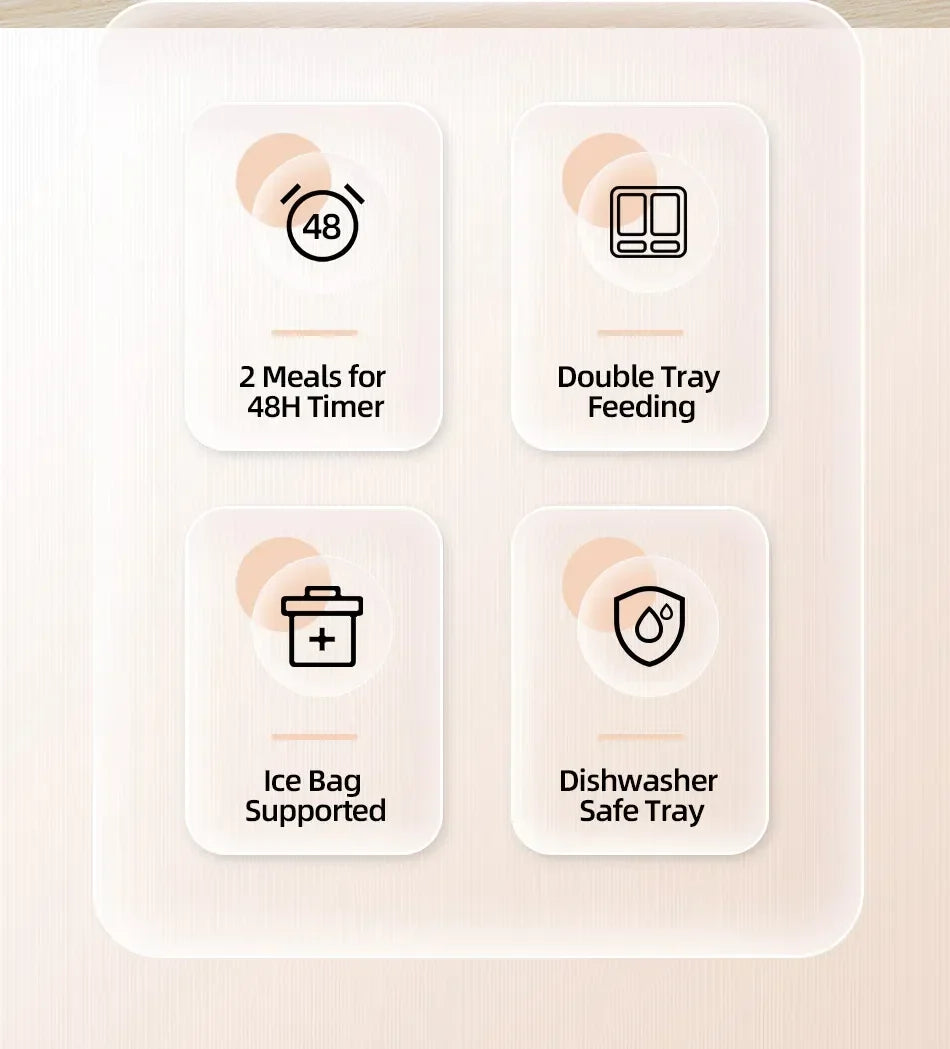 2-Meal Automatic Pet Feeder – Smart Dual Bowls for Dogs & Cats