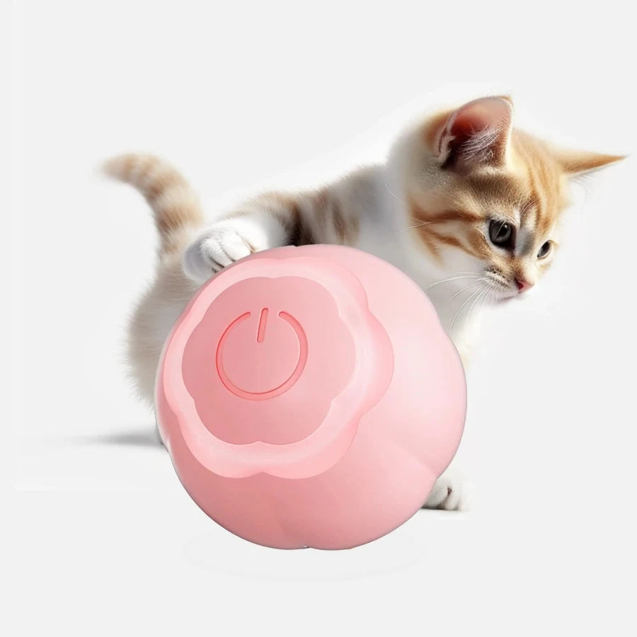Automatic Rolling Cat Ball – Smart Self-Moving Kitten Toy