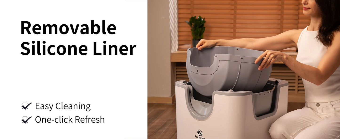 F6 Self-Cleaning Cat Litter Box – Open-Top Automatic with Odor Control