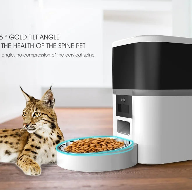 4L Smart Automatic Pet Feeder with Camera – App Controlled Cat & Dog Feeder