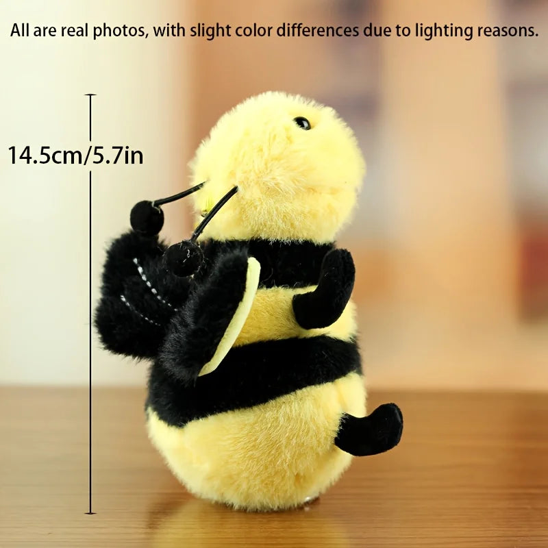 Cute Insect Plush Keychain – Spider, Bee & Caterpillar Toys for Cats & Dogs