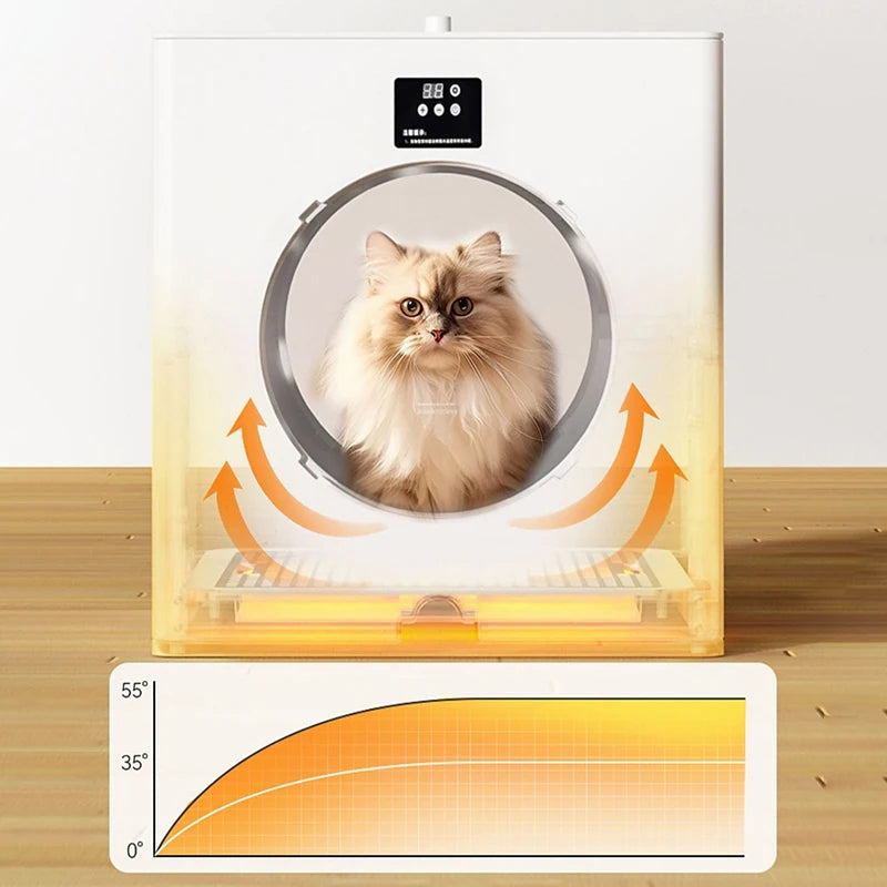 Foldable Pet Drying Box – 88L Large Automatic Dog & Cat Hair Dryer