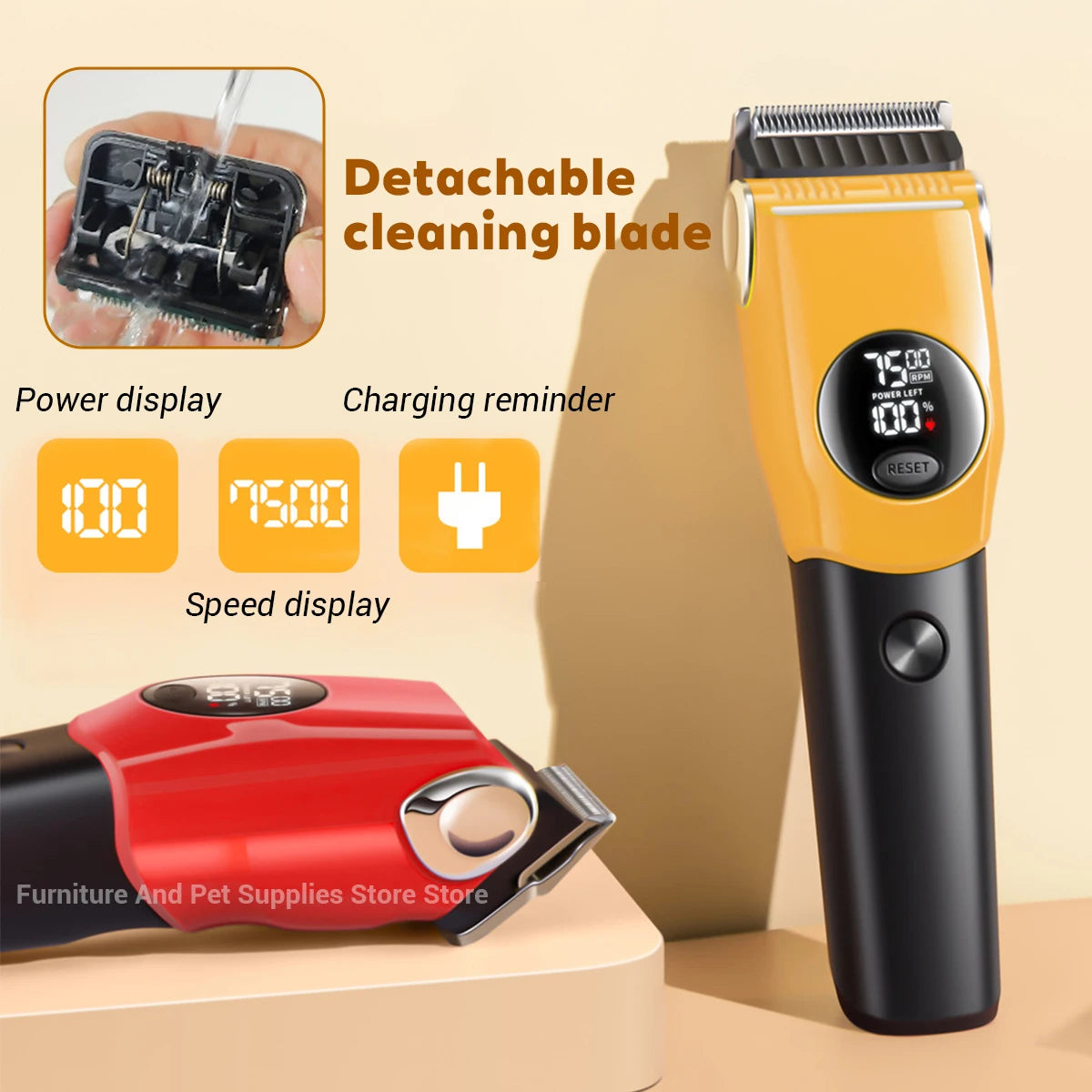 Electric Dog Grooming Clipper – Professional Cordless Pet Hair Trimmer