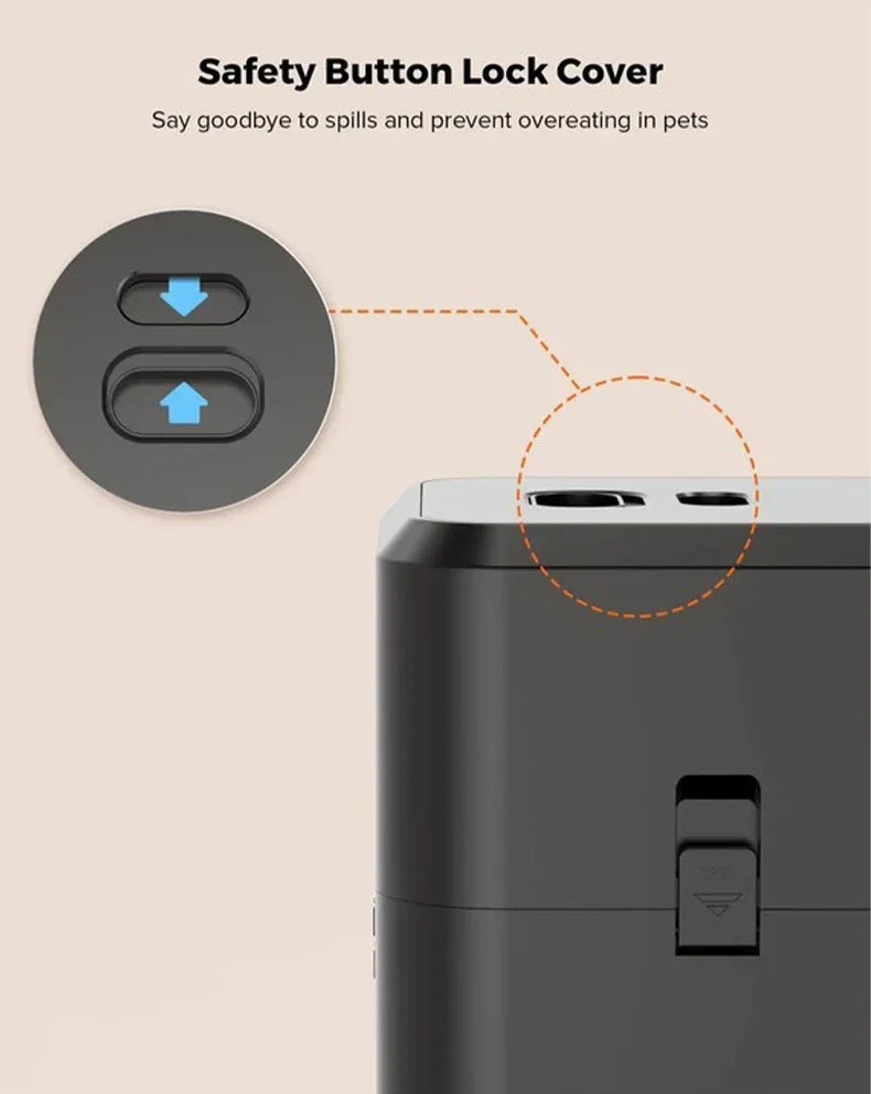 2L Push Button USB Automatic Pet Feeder Smart Cat Feeder Slow Dog Feeder with Timer Pet Feeder Pet Supplies Food Bowl