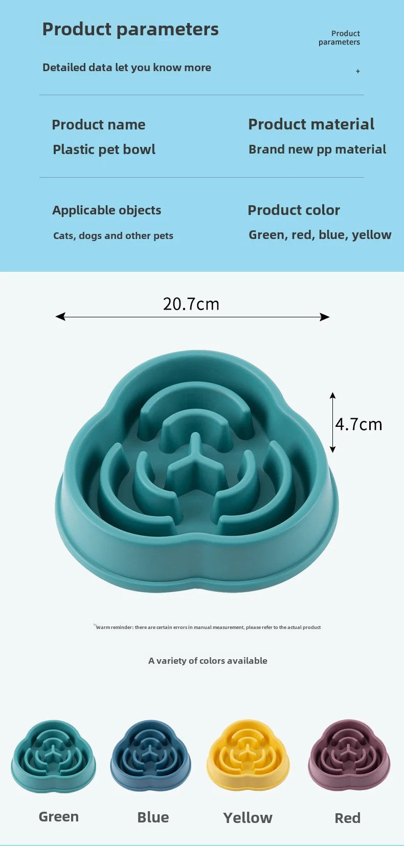 1pc Dog Slow Food Bowl Plastic Anti-Choking Slow Eating Cloud Shape Large Dogs Prevent Vomiting And Protect Intestines