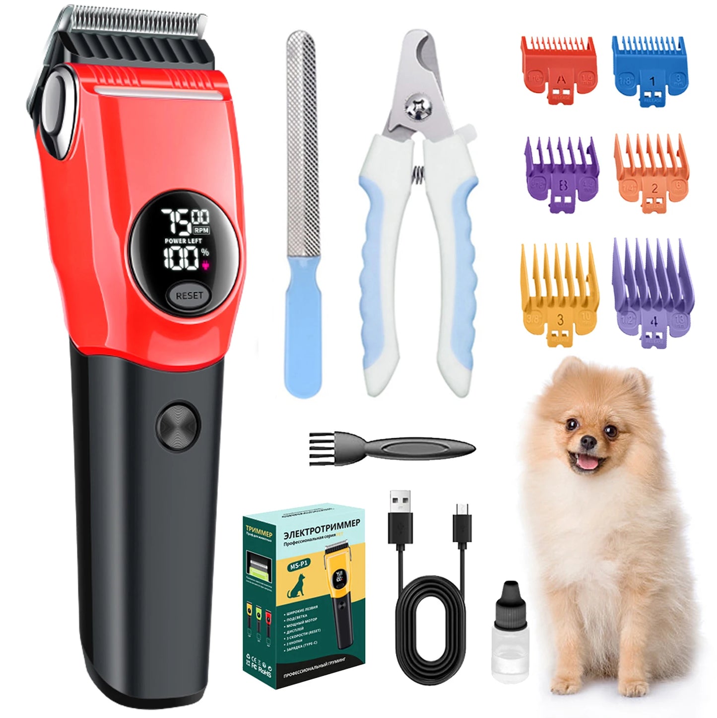 Professional Pet Hair Clipper – Dog, Cat & Puppy Grooming Kit