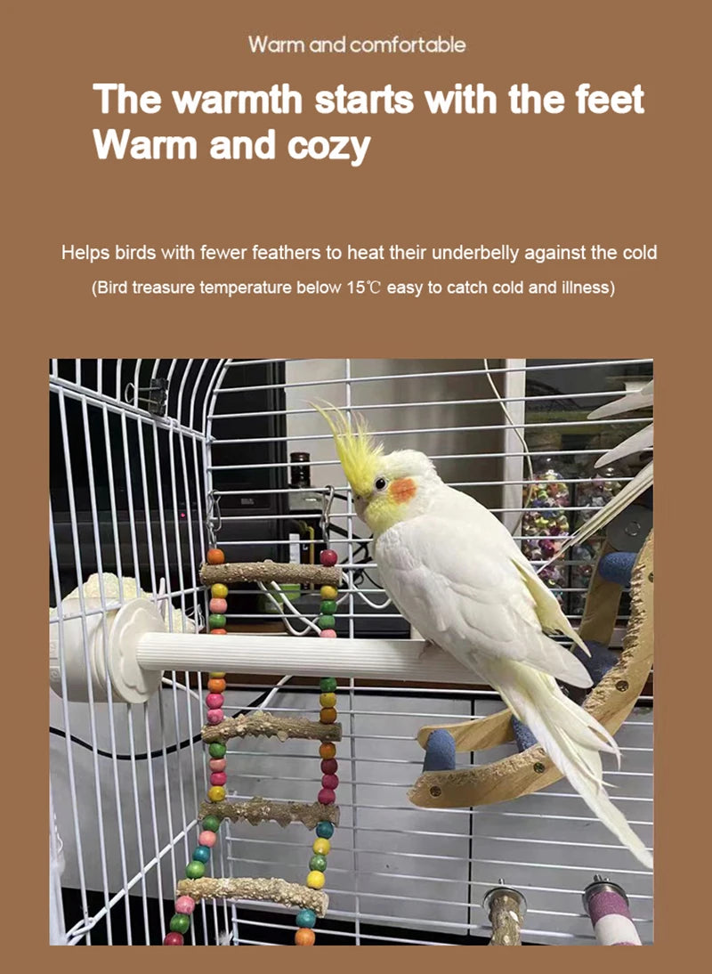 Parrot Warming Stick – Automatic Thermostat Bird Cage Heater for Winter Care