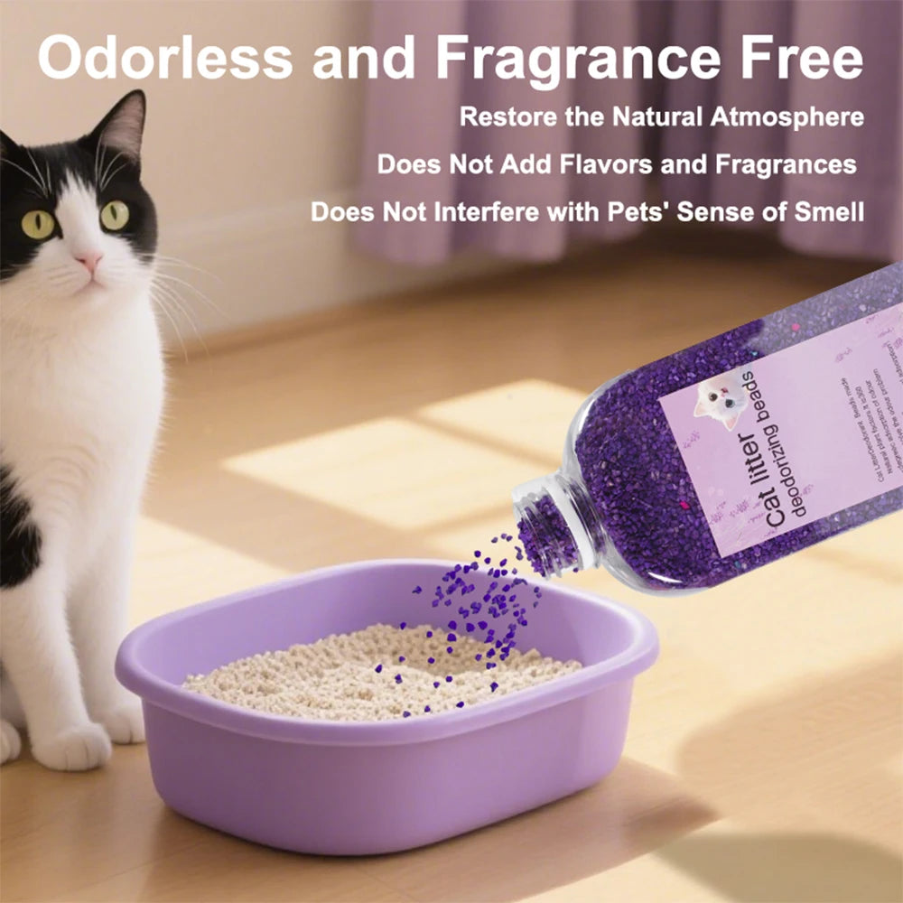 Non-Toxic Cat Litter Deodorizer – Odor Beads for Cats & Kittens