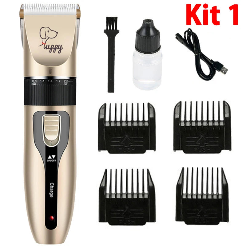 Electric Pet Clipper Grooming Kit – Rechargeable Hair Trimmer for Dogs & Cats