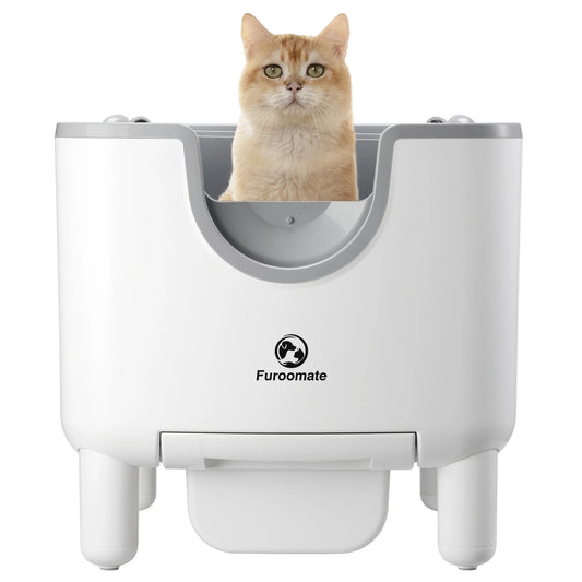 F6 Self-Cleaning Cat Litter Box – Open-Top Automatic with Odor Control