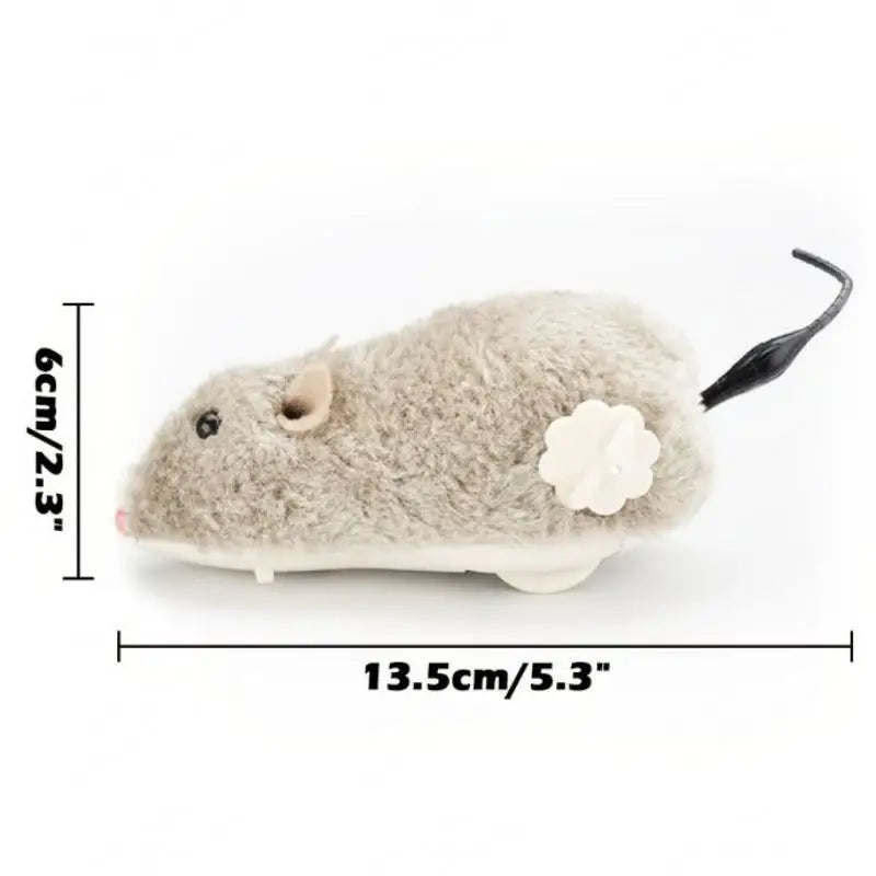 Lifelike Plush Mouse Toy – Running Rat Toy for Cats & Dogs (Random Color)