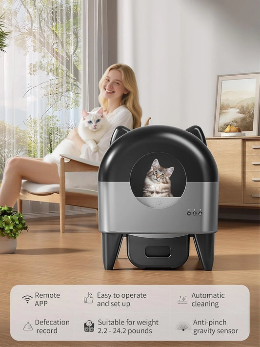 "95L Automatic Self-Cleaning Litter Box – Smart App-Controlled Cat Litter Box"