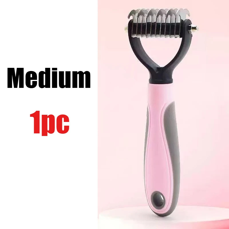 Pet Grooming Brush – Deshedding, Fur Removal & Knot Cutter for Dogs & Cats