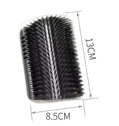 Cat Corner Brush & Massager – Self-Cleaning Grooming Comb with Catnip
