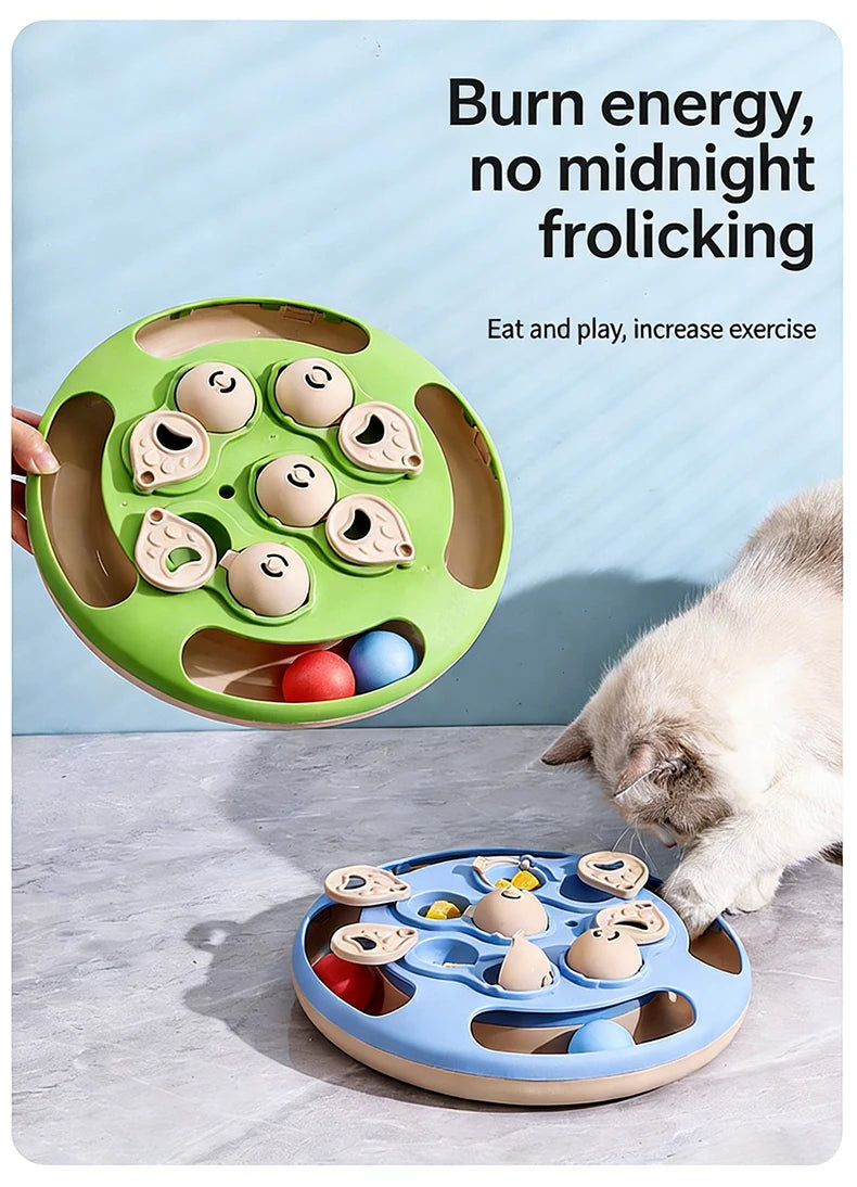 Interactive Cat Toy – Slow Feeder Turntable for Indoor Cats & Mental Stimulation
