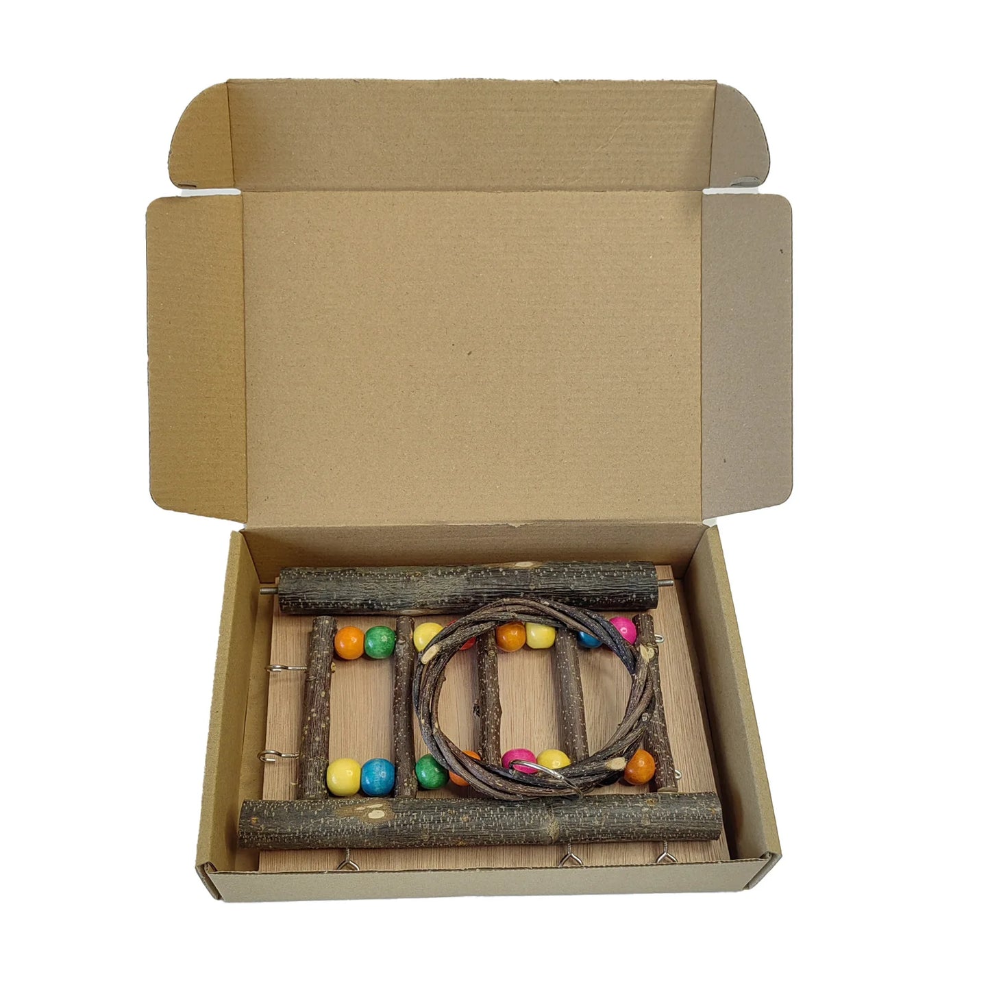 Solid Wood Parrot Stand – Interactive Training & Playground Pole for Birds