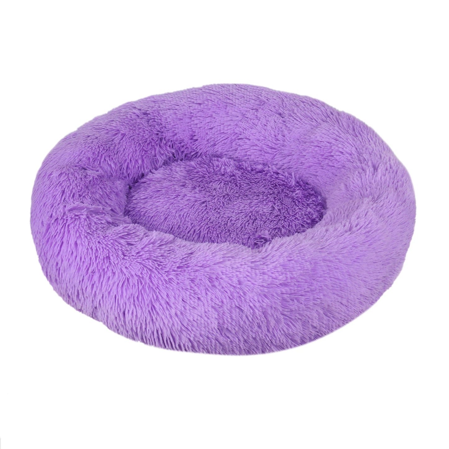 Large Round Pet Bed – Super Soft Plush Dog & Cat House for Winter Sleeping