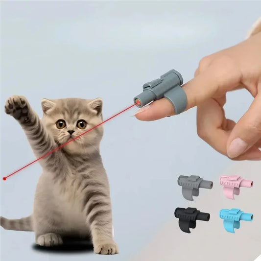 Portable Mini Laser Cat Toy – Finger Sleeve Interactive Teaser Pen