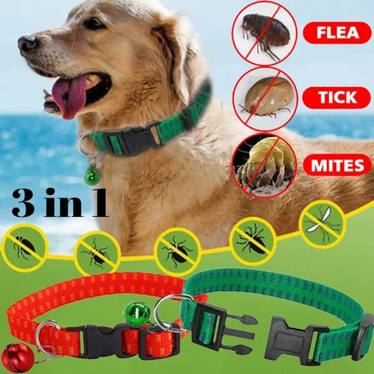 Effective Outdoor Insecticidal Dog Collar – Anti-Flea, Tick, Mite & Mosquito Protection Safety Neck Strap