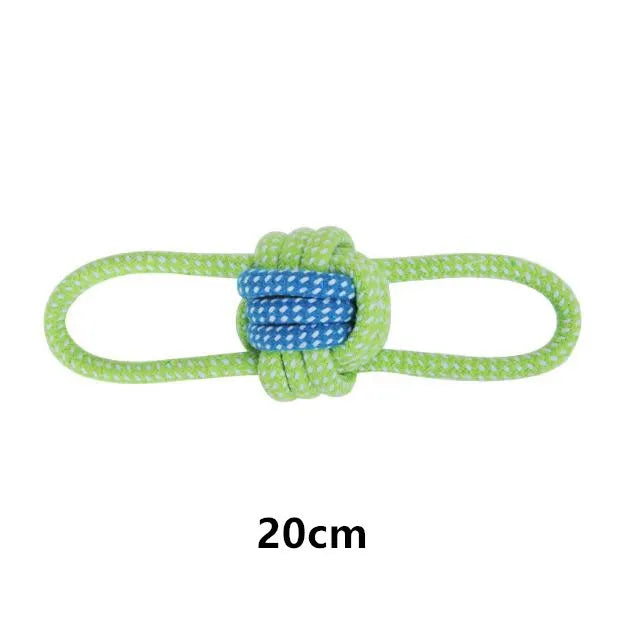Interactive Cotton Rope Dog Toy – Chew Ball & Toothbrush for Puppies and Large Dogs