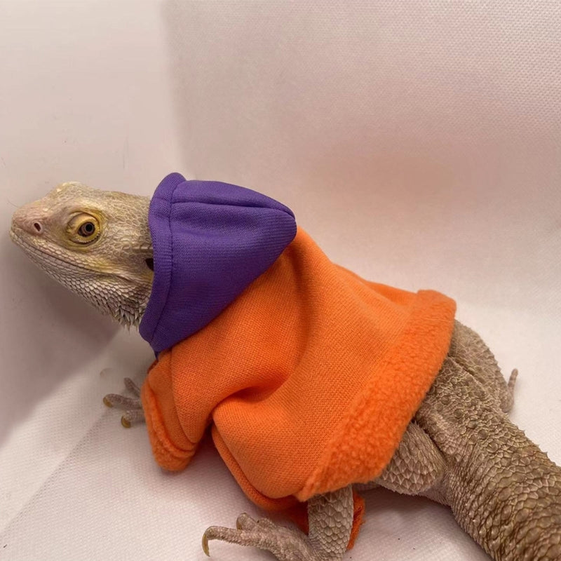 Bearded Dragon Costume for Lizards Hoodie Coat Reptiles Clothes Photo Party R7UB