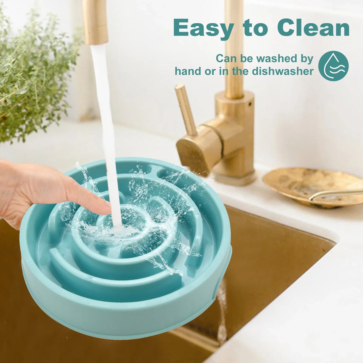 "Eco Spiral Cat Slow Feeder – Anti-Gulping, Non-Slip Bowl"