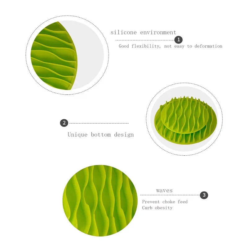 Jungle Slow Feeder Bowl – Anti-Choke, Anti-Slip for Dogs & Cats