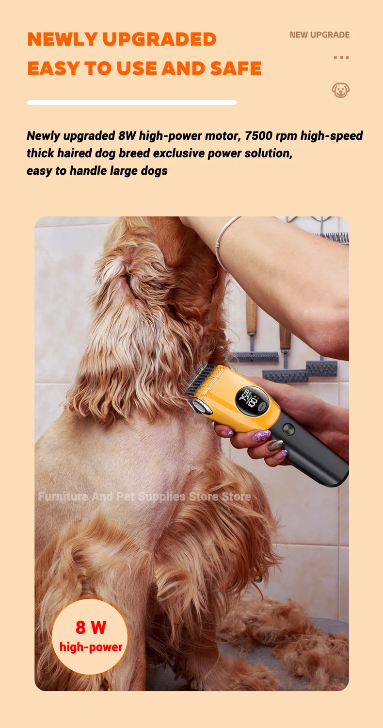 Electric Dog Grooming Clipper – Professional Cordless Pet Hair Trimmer