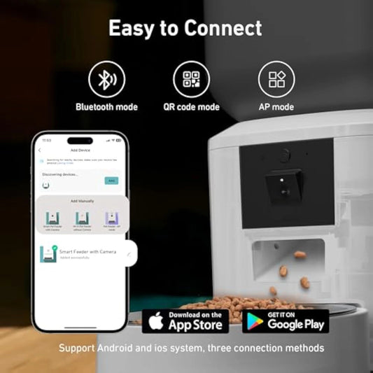 8L Smart Automatic Cat Feeder with 1080P Camera – WiFi & Voice Control