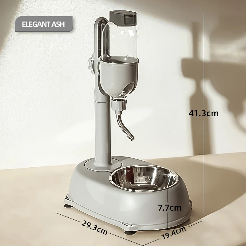 Automatic Anti-Tip Pet Feeder – Dog & Cat Water Dispenser