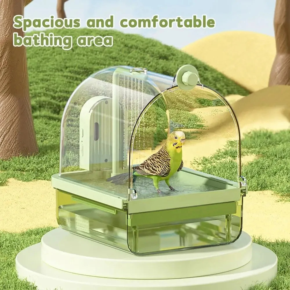 Smart Auto-Sensing Bird Bath – Hanging Circulation Shower for Parakeets & Cages