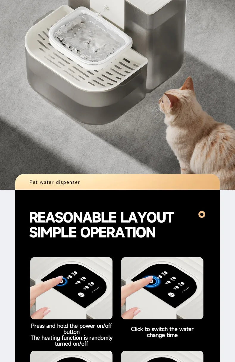 4.5L Smart Pet Water Dispenser – Automatic Cat & Kitten Fountain
