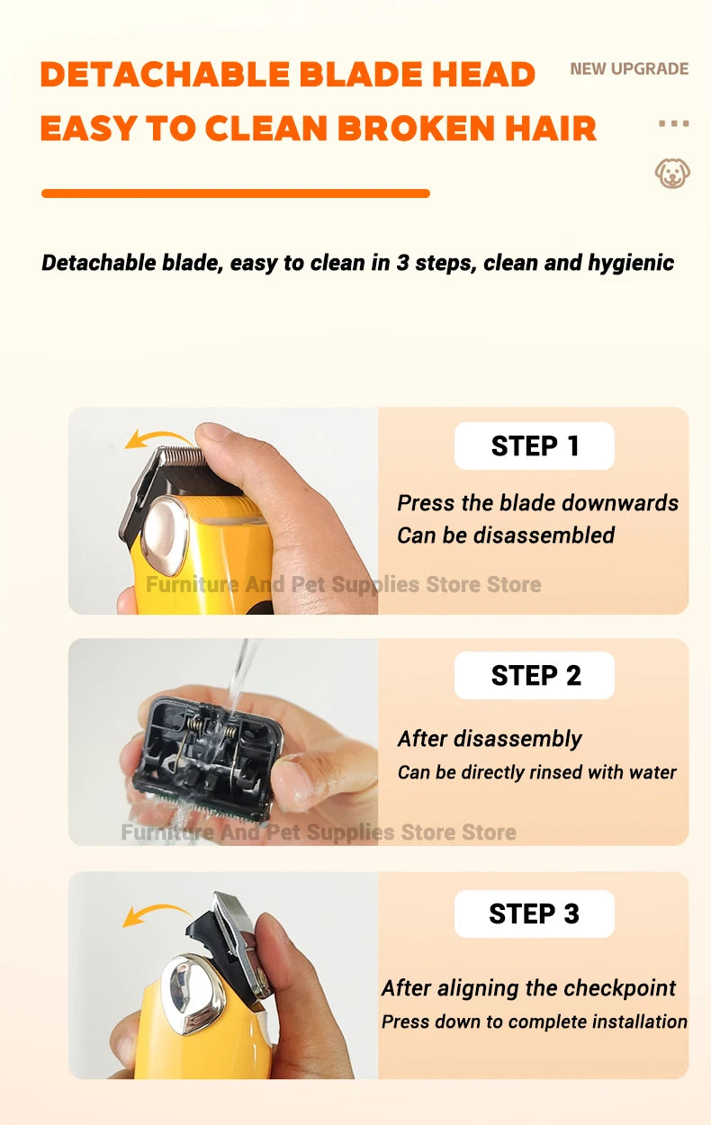 Electric Dog Grooming Clipper – Professional Cordless Pet Hair Trimmer