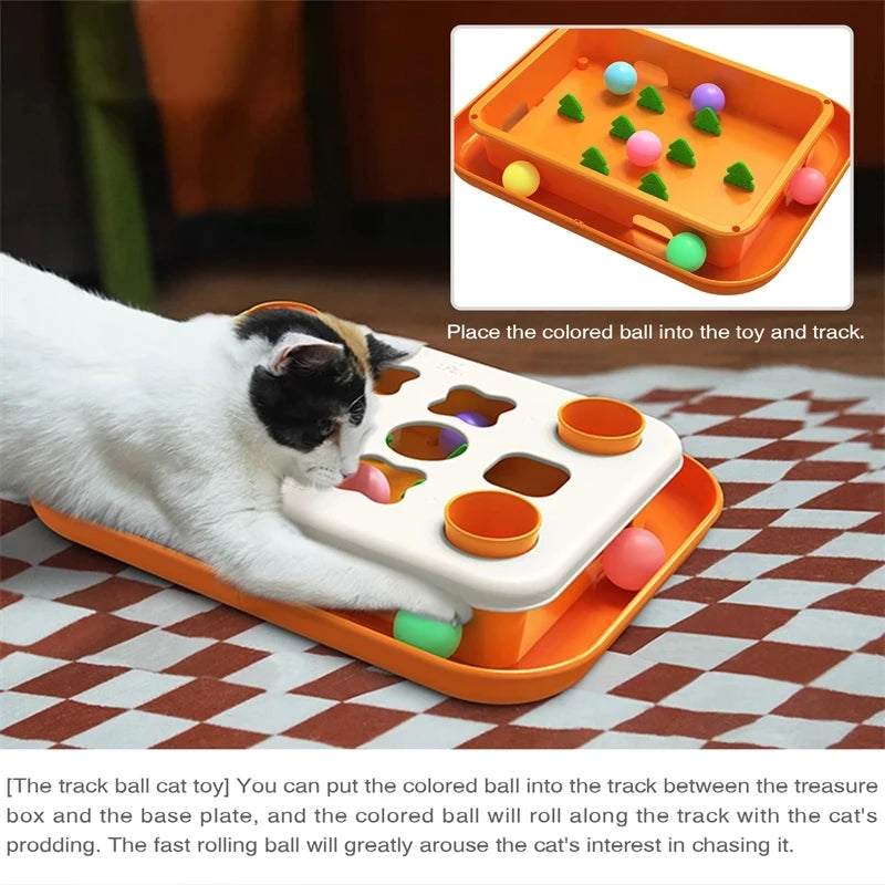 Interactive Cat Puzzle Toy – Slow Feeder, Treat Dispenser & Mental Stimulation