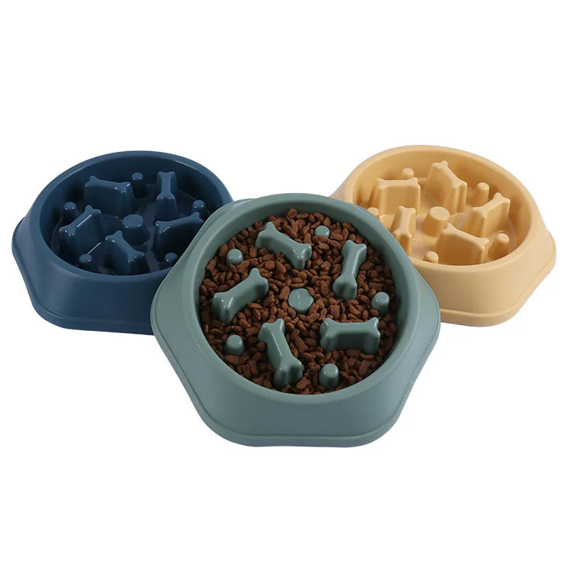 "Slow Feeder Dog Bowl – Anti-Choke, Non-Slip Puzzle Design"