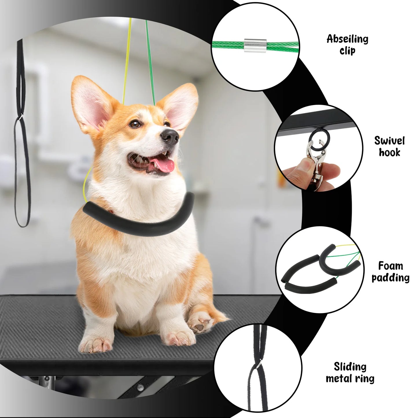 Adjustable Dog Grooming Table – Pet Beauty Stand with Clamp for Haircut & Nail Clipping