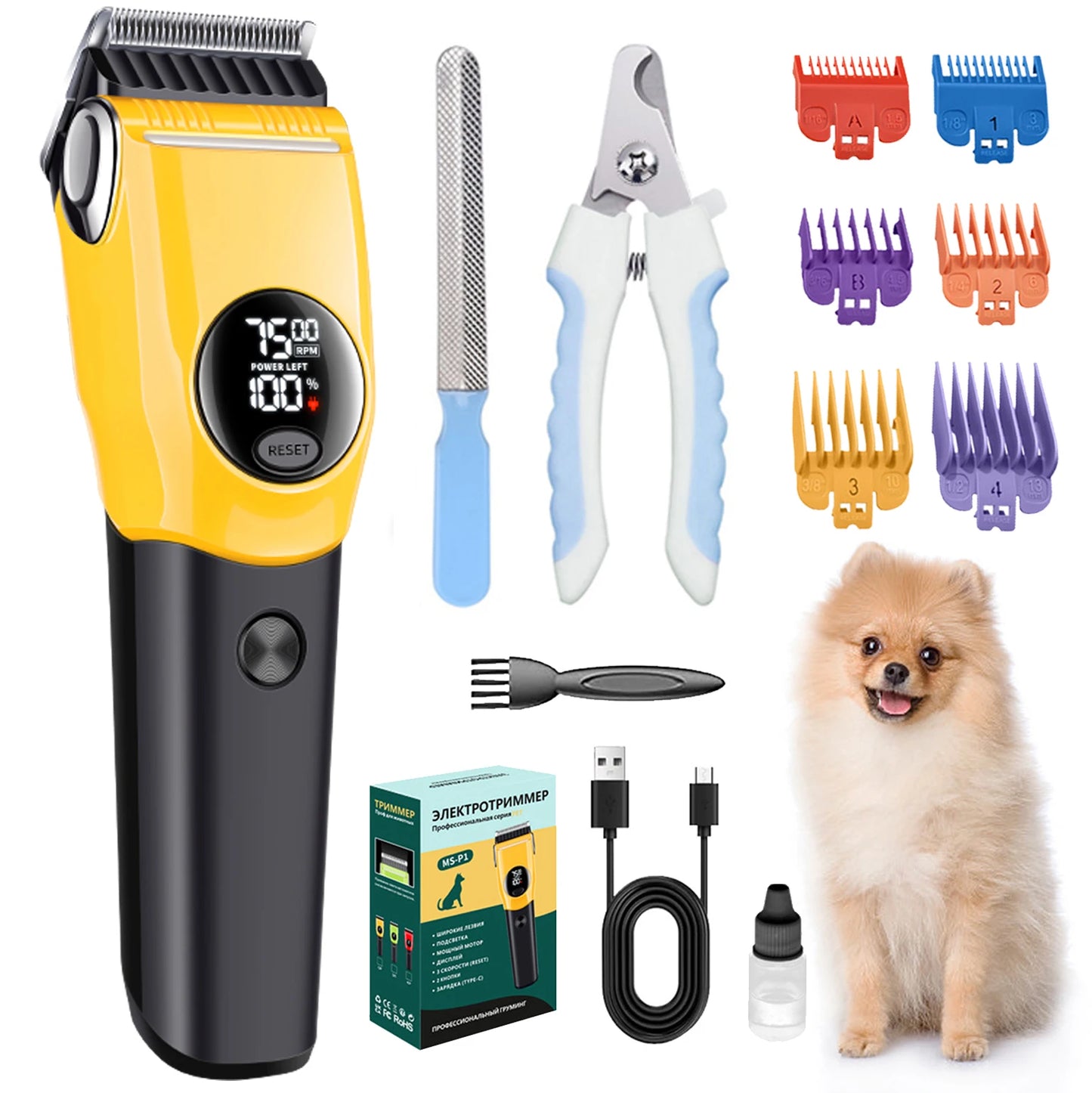 Professional Pet Hair Clipper – Dog, Cat & Puppy Grooming Kit