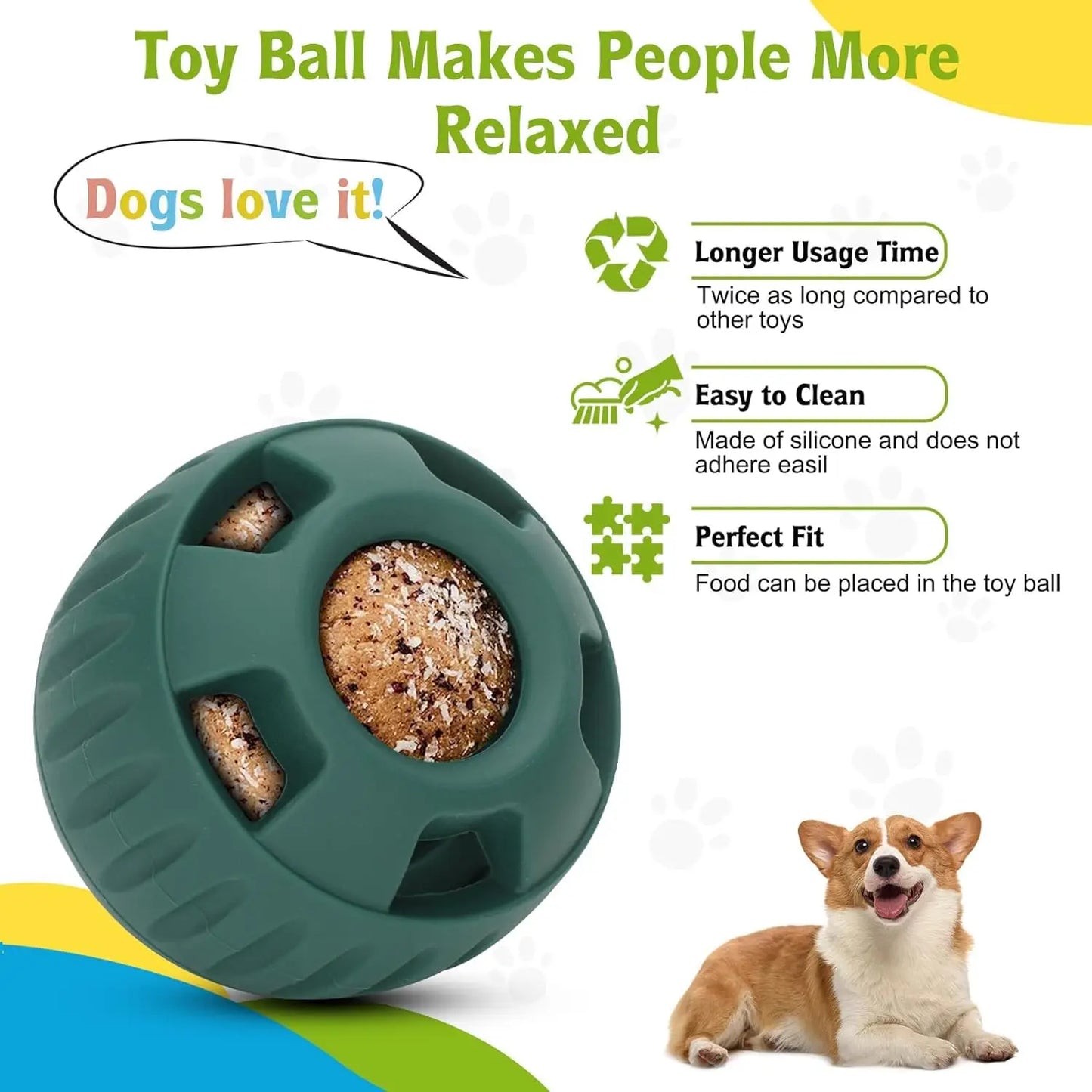 Refillable Silicone Dog Toy – Interactive Chew & Feeding Ball