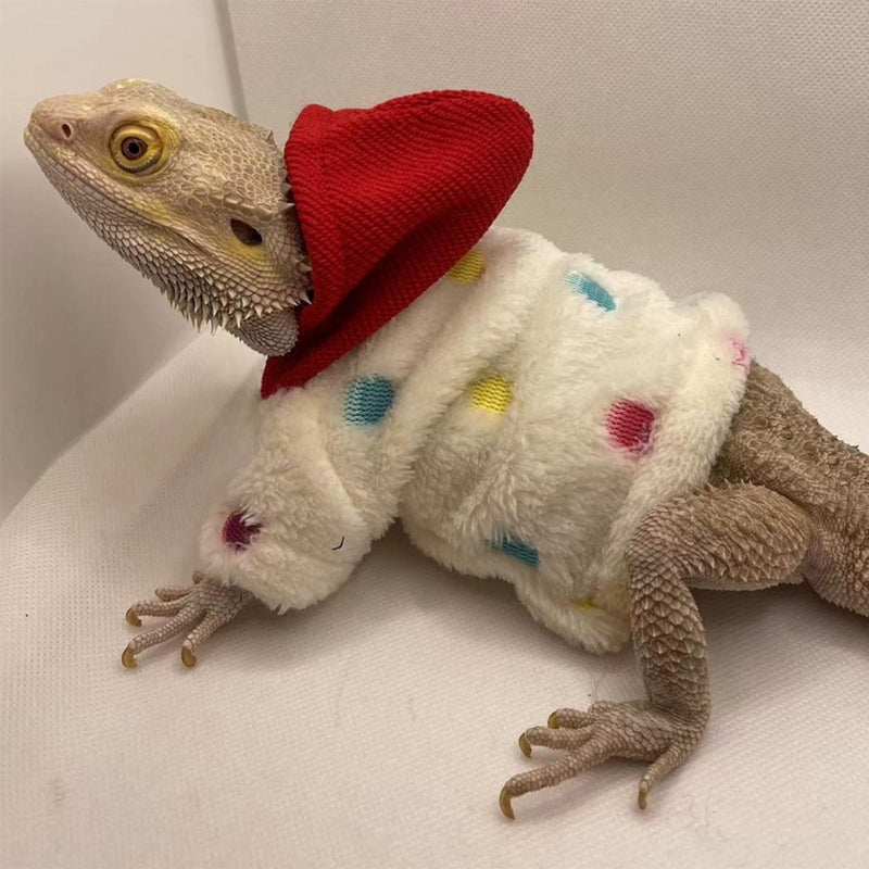 Bearded Dragon Costume for Lizards Hoodie Coat Reptiles Clothes Photo Party R7UB