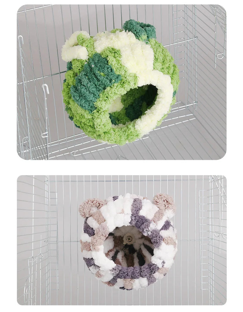 Winter Heated Bird House – Warm Cotton Snuggle Hut for Parakeets & Cockatiels