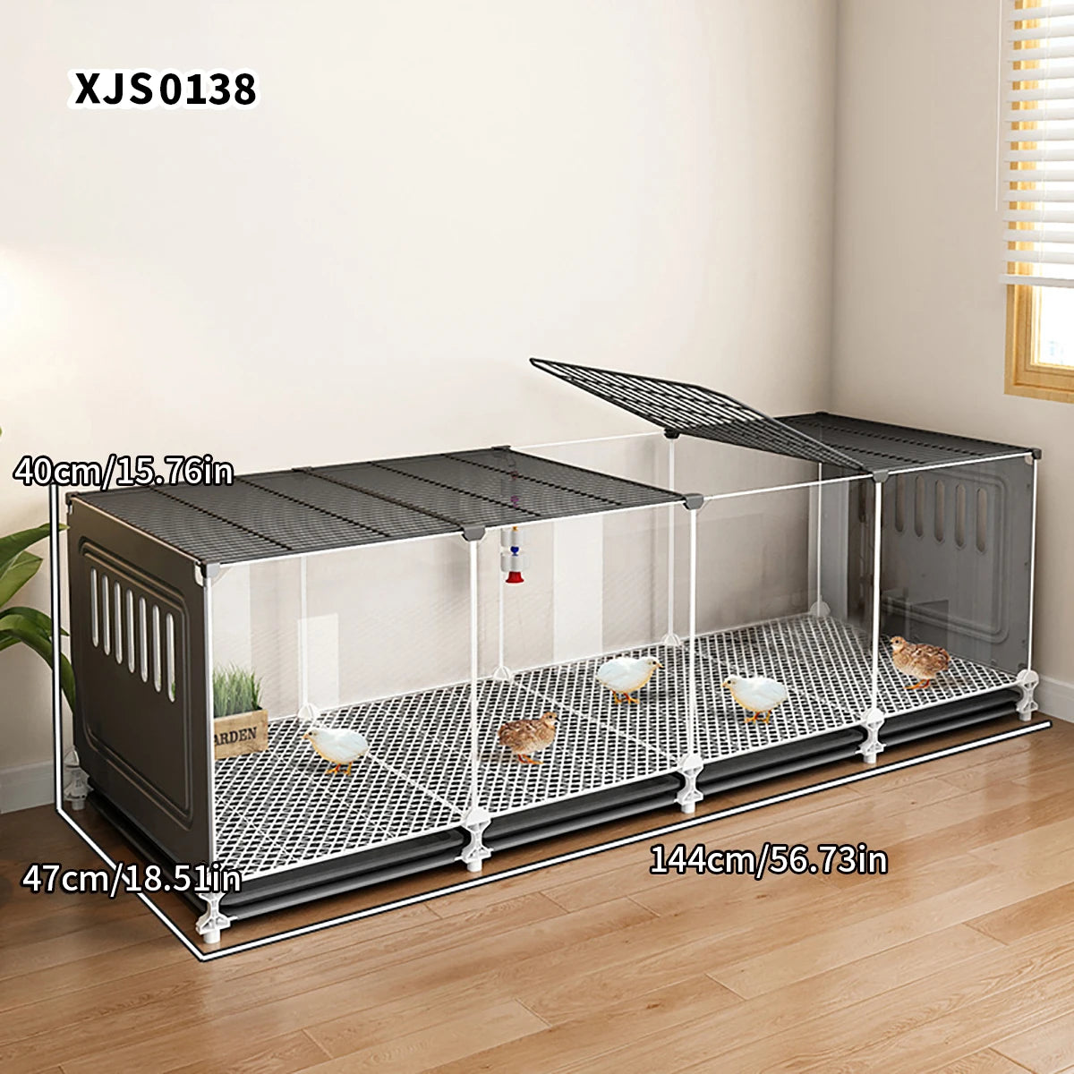 Large Chicken & Duck Cage – Automatic Cleaning Poultry Coop for Outdoor & Balcony Use
