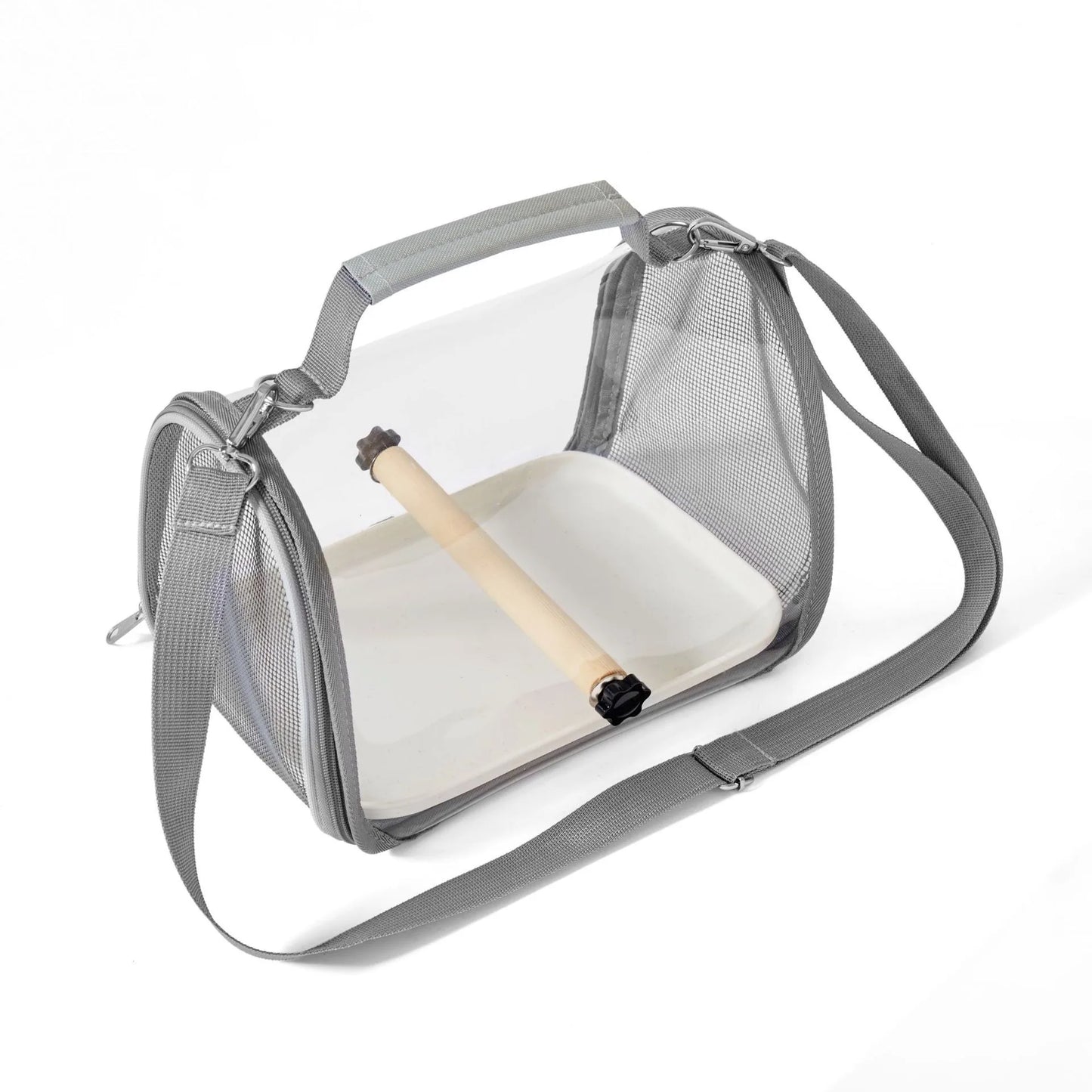 Portable Bird Travel Carrier – Airline Approved Cage with Perch & Tray for Parrots