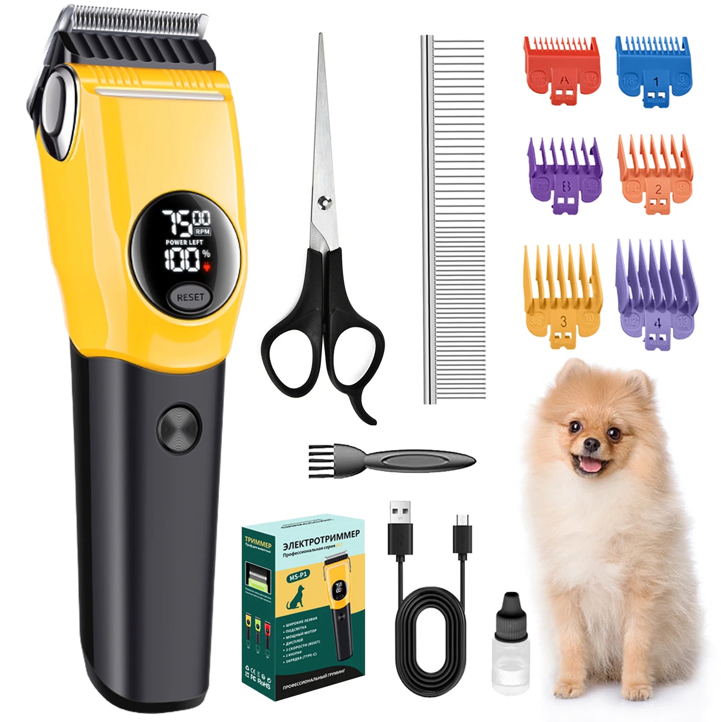 Professional Pet Hair Clipper – Dog, Cat & Puppy Grooming Kit