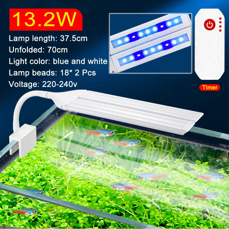 Super Bright Clip Lamp LED Aquarium Light for Aquatic Plant Grow Fish Tank