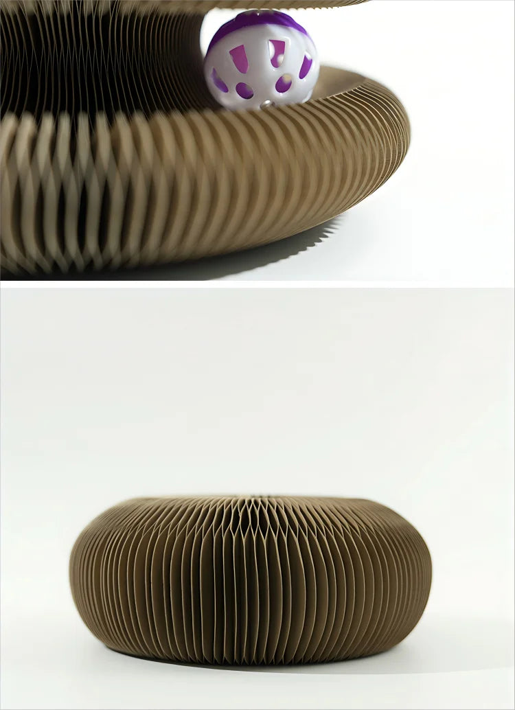 Kitten Curl Toy – Foldable Magic Cat Scratcher & Interactive Bed