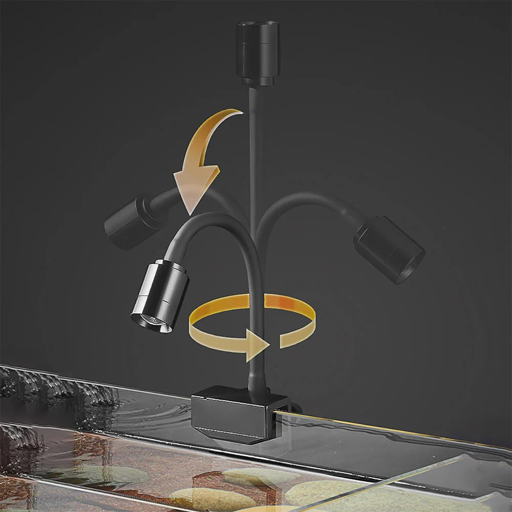 LED Aquarium Light Adjustable Focus Fish Tank Aquatic Plant Light